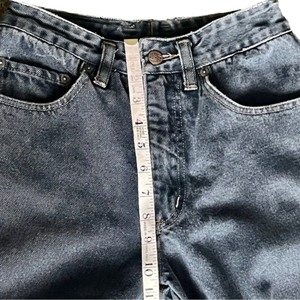 Vintage 90s International World Pepe Service Mom Fit High Rise Black Jeans 25 - Picture 2 of 8